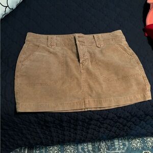 American Eagle Low Rise Corduroy Mini Skirt, Size 8 Khaki
